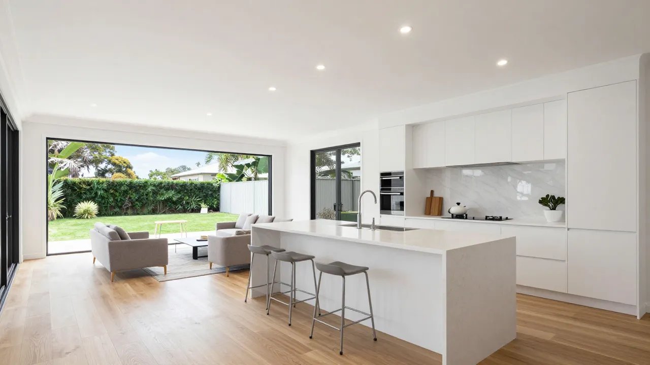 Sydney home extension by Tillow Built — second-storey addition with timber detailing