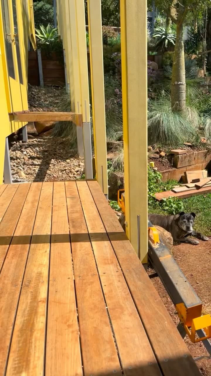 Courtyard timber deck, completed by Tillow Built