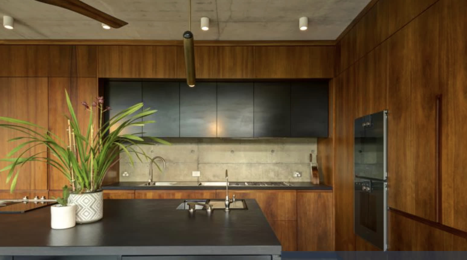 Timber and steel kitchen, Bronte award house